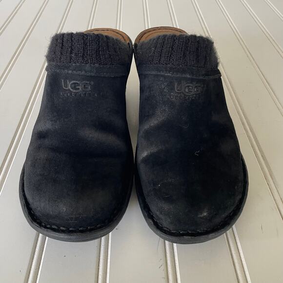 UGG Suede Rubber Sole Clogs size 7 - Picture 2 of 10